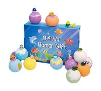 Bath Bombs - Natural 12pcs 70g Each | Bubble Balls With Surprise Toys | Extra Large Fizzy Bath Balls | Moisturizing Fizzers Gift Box For Fun Time Toy Set Children Boys Girls Use