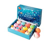 Bath Bombs Set for Kids with Toys Inside,12Pcs Bath Bombs with Surprise Inside Bubble Bathes, Ocean Theme Natural Sea Salt Colorful Color Changing Spa Balls, Fun and Safe