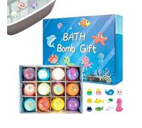 Bath Bombs, Skin-Friendly Formula, PET, Bath Bombs with Mini Resin Animals, Bubble Ba-Th Balls, Relaxation Boost, for Kids Women Men Home Hotel Bathroom