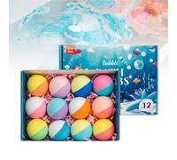 Bath Bombs with Surprise Inside, 12 Pack Bath Salt Balls Sleeve Box Baths Bombs for Kids with Chinese Animal Signs Gift, Easter Basket Stuffers Easter Egg Fillers Gifts for Girls Boys