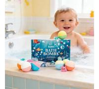Bath Bombs with Surprise Inside, 12 Pack Bath Salt Balls Sleeve Box Baths Bombs for Kids with Glow in the Dark Ocean Gift, Easter Basket Stuffers Easter Egg Fillers Gifts for Girls Boys