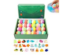 Bath Bombs with Surprise Toys - 24 Piece Kids Bath Set | Fizzy Scented Balls, Interactive Learning Fun, Perfect Present for Birthdays and Holidays, Gentle Skin-Safe Supplies