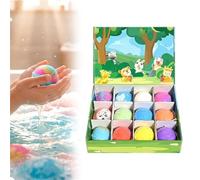 Bath Bombs with Surprise Toys Inside, 12-Pack Bath-Bombs to Moisturize Skin, Relaxing Body, Soften Skin for Daily Family Bathing(Green)