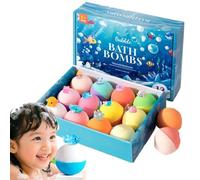 Bath Bombs with Surprise Toys Inside, 12 Pack Bubble Spa Gift Set, Natural Sea Salt Bath Balls for Boys and Girls, Dinosaur Ocean Theme Easter Basket Stuffers Birthday Party Favors