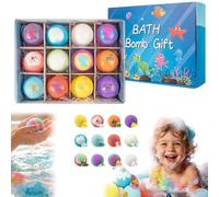 Bath Bombs with Toys Inside, 12-Pack Kids Bath Bombs with Surprise Inside, Natural Fizzy Bubble Bat-h Salt Balls for Boys & Girls, Birthday Party Favors for Boys and Girls