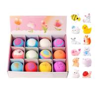Bath Bombs with Toys Inside - 12 Piece Kids Bath Fizzies Set | Nourishing Bubble BathsBalls with Surprise Toy, Sea & Land Theme for Boys Girls Relaxation Sensory Play and Birthday Gift