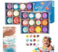 Bath Bombs with Toys Inside, 24-Pack Kids Bath Bombs with Surprise Inside, Natural Fizzy Bubble Bat-h Salt Balls for Boys & Girls, Birthday Party Favors for Boys and Girls