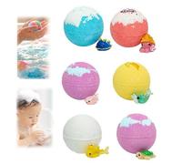 Bath Bombs with Toys Inside, 6-Pack Kids Bath Bombs with Surprise Inside, Natural Fizzy Bubble Bat-h Salt Balls for Boys & Girls, Birthday Party Favors for Boys and Girls