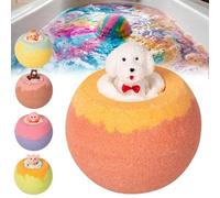 Bath Bombs with Toys Inside, Bath Bombs with Surprise Spring Inside for Ki-ds, Animal & Ocean Theme Bat-h Fizzies, Easter Gifts Bubble Easter Basket Stuffers (Watermelon)