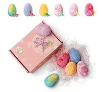 Bath Bombs with Toys Inside for Kids, 6 Pack x 120g Dinosaur Surprise Bath Bombs with Surprise Inside, Fizzy Bubble Bath Bomb Gift Set for Girls Boys Birthday Christmas Easter (Pink)