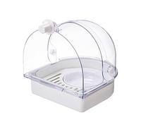 Bath Bowl for Budgies, Feeder Nest Shower Box, Splash-proof and Transparent Bird Bath for the Cage - for Nesting Indoors on the Window, Suitable for Konure Canary and