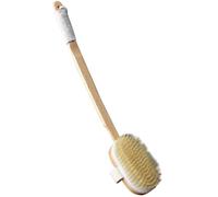 Bath Brush Beechwood Long Handle Back Scrubber, Natural Hard/soft Bristle Body Brush With Non-slip Rope, Massage Acupoints/exfoliation(Original color B)