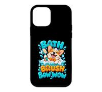Bath Brush Bow Wow Corgi Dog Groomer Pet Salon Case for iPhone 12 mini