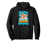 Bath Brush Bow Wow Corgi Dog Groomer Pet Salon Pullover Hoodie