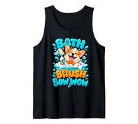 Bath Brush Bow Wow Corgi Dog Groomer Pet Salon Tank Top