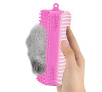 Bath Brush - Three-sided Soft Silicone Care Brush, Dog Brush for the Bathroom - For Skin Care and Cleaning of Cats, Kittens and Puppies When Showering, Washing Cleaning at Home