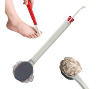 Bath Brush with Long Handle, Ergonomic Accessories for Back Shower, Double-Sided Body Scrub, Practical Extended Handle, Comfortable Deep Cleaning of the Skin, Daily Care for Legs