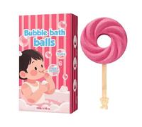 Bath Candy Foam - Lollipop Shape Set | Scented Foaming Shower Salt Ball Relaxing Bubble Spa Home Travel Family Care Gift Women Men Kids Grandma Wellness Bathing Luxury Aromatherapy Cleanse Ritual Pack