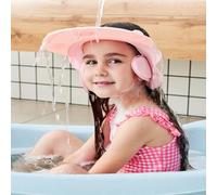Bath Cap wash Shower Shampoo Visor hat Prevent Water Entering The Eyes and Ears Adjustable Bathing tub Head Hair Rinser Shield Protection Kids Children Toddler Beach Baby Safety(Pink)