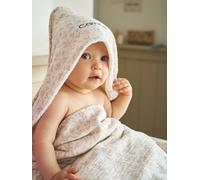 Bath Cape + Bath Mitt Set, Hygge printed beige