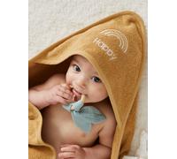 Bath Cape + Bath Mitt yellow medium solid