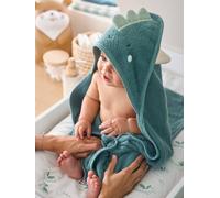 Bath Cape + Mitt, Dragon green