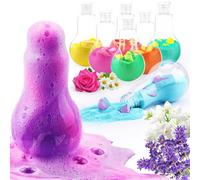 Bath Colour Tablets for Kids - 8 Colour Rainbow Bathtub Drops, Non-Toxic and Colorful Bath Foam, 8 Different Scents, Fun Science Educational Bath Fizzers Kit - 60 g/Each