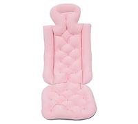 Bath Cushion for Tub, Full Body Bath Pillow, Non-Slip Spa Bathtub Mat Adult for Neck and Back Support, with 10 Suction Cups and Breathable Mesh (Pink)