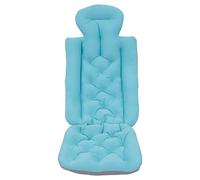 Bath Cushion for Tub, Full Body Bath Pillow, Non-Slip Spa Bathtub Mat Adult for Neck and Back Support, with 10 Suction Cups and Breathable Mesh (Blue)