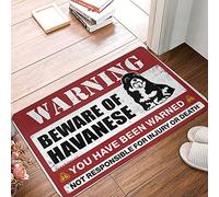 Bath Cute Kitchen Mat | Cushioned Fine Fibers & Waterproof Floor Soft Surface Beware Of Havanese/Camper Decorations For Inside/Outdoor Door Mats For Outside Entry(40X60CM)