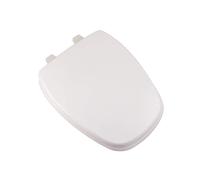 Bath D?cor 1Q1E9-00 Styled for Eljer New Emblem Square Front Design Toilet Seat with Vari-Adjust Lok-Down Heavy Duty Hinge Elongated White