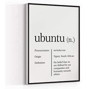 Bath Decor,Ubuntu Definition Print South Africa Nguni Art Ubuntu Wall Art Ubuntu Compassion Gift Definition Poster Inspirational Quote Digital Prints,8''x12'' Framed Modern Canvas Wall Art,