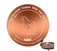 Bath Disk - Copper Water Cleaner, Physical Algae Control for Livestock Trough Pet Bowl | Copper, 3.9x3.9 in, 56g, Horse Ranch Farm Pool Drinking Fountains, Fresh Clear, Safe Solution