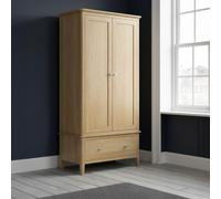 Bath Double Wardrobe - 2 Door - 1 Drawer - Oak