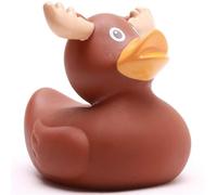 Bath Duck Elk with Rubber Duck Keyring in Set I L 8.5 cm I Squeaky Duck I Gift Scandinavia I Gift USA Travel I Gift Canada