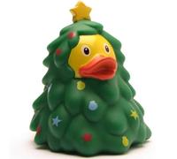 Bath Duck Squeaky Duck Christmas Tree I L 8.5 cm I Includes Rubber Duck Keyring in Set I Gift Santa I Advent Calendar