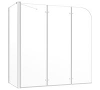 Bath Enclosure 120cm Tempered Glass Transparent Bathroom Shower Screen vidaXL