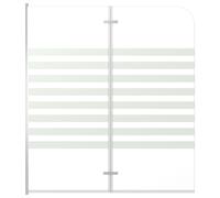 Bath Enclosure 140cm Tempered Glass Stripe Bathroom Shower Screens vidaXL