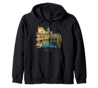 Bath England Travel Souvenir Historic City Landmark Gift Zip Hoodie