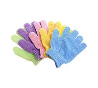 Bath Exfoliating Glove For Peeling Exfoliating Mitt Glove For Bath Shower Scrub Gloves Resistance Body Massage Sponge Wash Skin Moisturizing Spa Foam Bath Glove (4Pairs, Random Color)