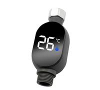Bath Faucet Thermostat - Temperature Indicator, Shower | 360° Rotating LED Reader, Display Unit, Quick-Check Digital Panel for Wash Basin, Utility Pipe, Baby Bathtub Installation with