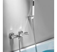 Bath Faucet with Hand Shower Waterfall, Bath Faucet Brass Bath Faucet Shower Faucet Water Cold and Hot Bath Faucet, Chromium
