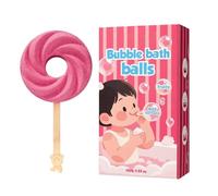 Bath Foam | Cute Lollipop Shape Shower Salt Ball | Scented Foaming Bubble Bath | for Mom Wife Grandma Girls Youth Family Home Travel Men