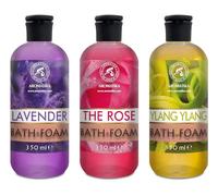Bath Foam Set Lavender & Rose & Ylang Ylang 3x350ml - Lavender & Rose Absolute & Ylang Ylang Essential Oil - Body Care - Beauty - Bathing - Wellness - Relax - Aromatherapy - Spa - Bubble Baths