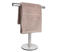 Bath Hand Towel Holder Standing, T-Shape Towel Bar Rack Stand, SUS304 Stainless Steel Brushed Finish,Tower Bar for Bathroom Kitchen Vanity Countertop