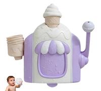 Bath Ice Cream Foam Maker, Bubble Ice Cream Maker Bath Toy with Powerful Suction, Wall-Mounted Fun Bathtub Bubble Maker for 3 4 5 6 7 8 Years Old Kids, Gift for Little Boys and Girls(Purple)