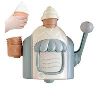 Bath Ice Cream Foam Maker, Fun Bath Bubble Maker with Suction Cups, Portable Safe Plastic Ice Cream Toy for Girls Boys, Blue, Toys