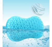 Bath Jello Gel Bath Pillows, Lumbar Pillow for Bathtub, Back Support Pillow, Gel Pillow with Non-Slip Suction Cups for Lumbar, Back Rest Support, Fits Curved or Straight Back Tubs, Aqua