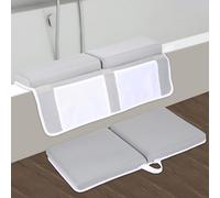 Bath Knee Pillow and Elbow Pad Set - 3.8 cm Thick Quick Dry Kneeler with Elbow Support for Comfortable Baby Bathing, Large Bathtub Kneeler with Toy Organiser for Bath Time