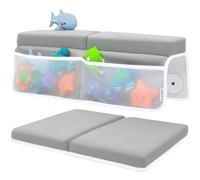 Bath Kneeler and Elbow Rest Pad Set - 1.75 in Thick Bathtub Kneeling Pad and Elbow Rest - Ideal for Infant and Baby Bath with Storing Pockets - Relieve Knees and Elbows and Bring Back Happy Bath Times